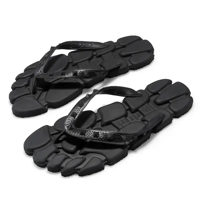 simple black flip flops