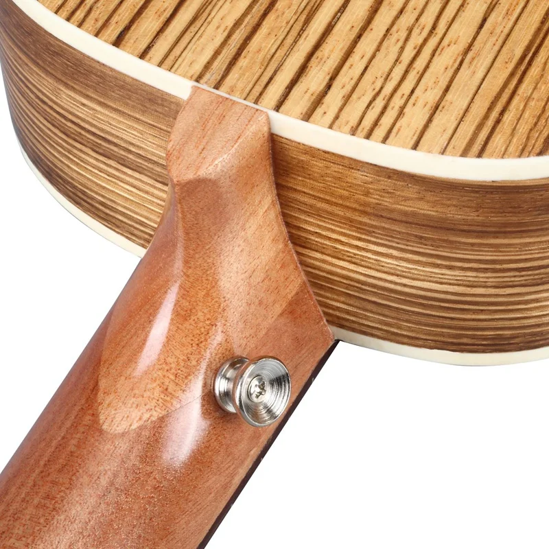 Burks 21 Inch Ukulele Guitar Acoustic Ukelele Zebrawood 15 Fret 4 Strings Guitar Ukulele 21 Stringed Instrument For Music Love