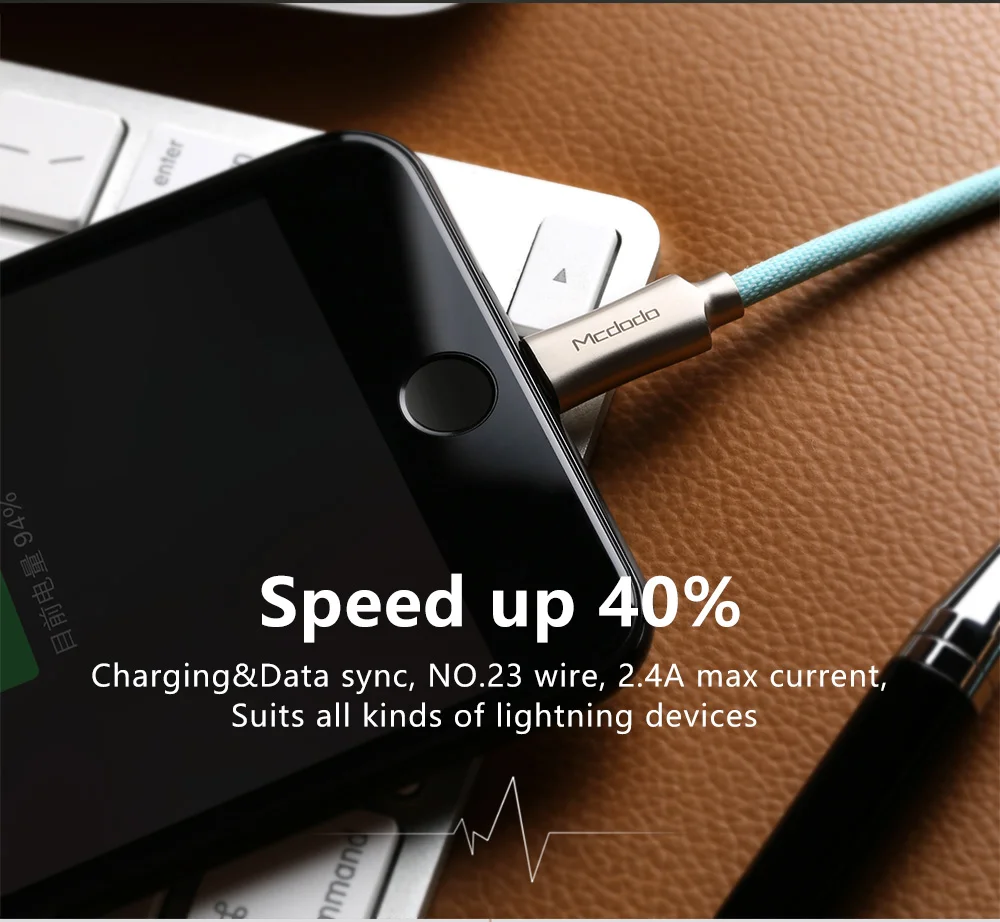 Кабель Mcdodo Lightning-USB для iPhone 7 Plus, 1,2 A, кабель для быстрой зарядки iPhone, 1,8 м, М, кабель для зарядки iPhone 5S 6