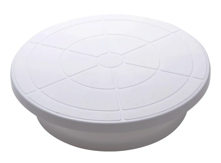 Вручную повернуть круговая пластиковая Поворотная тортовница для выпечки торта двухсторонний, для украшения инструменты украшения стол