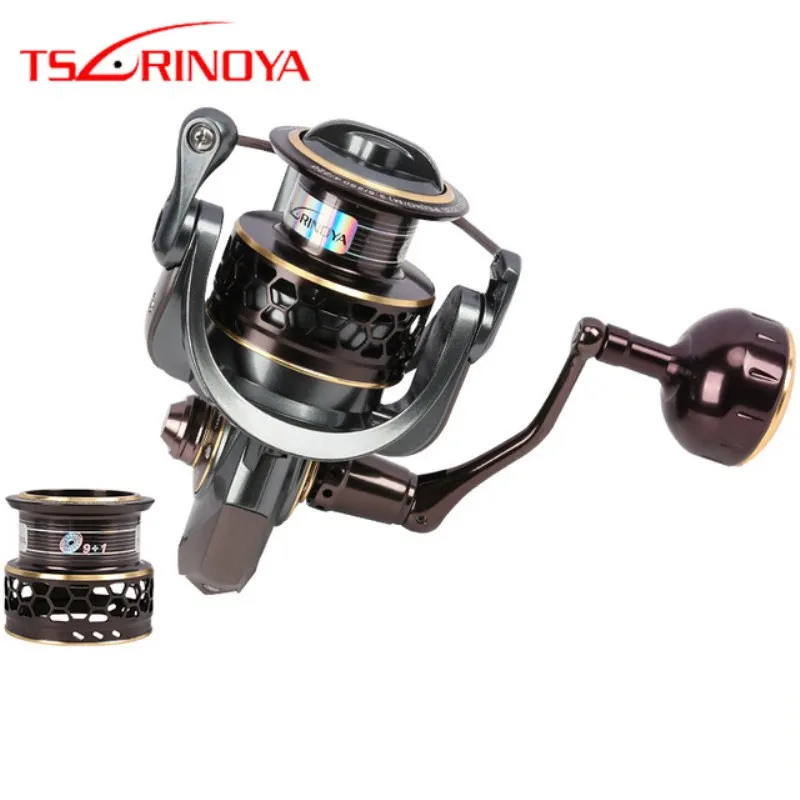 

Tsurinoya Spinning Fishing Reel Gear Ratio 5.2:1 9+1 BB Max Drag 11kg Ball Bearing Pesca Feeder Saltwater Spinning Reel
