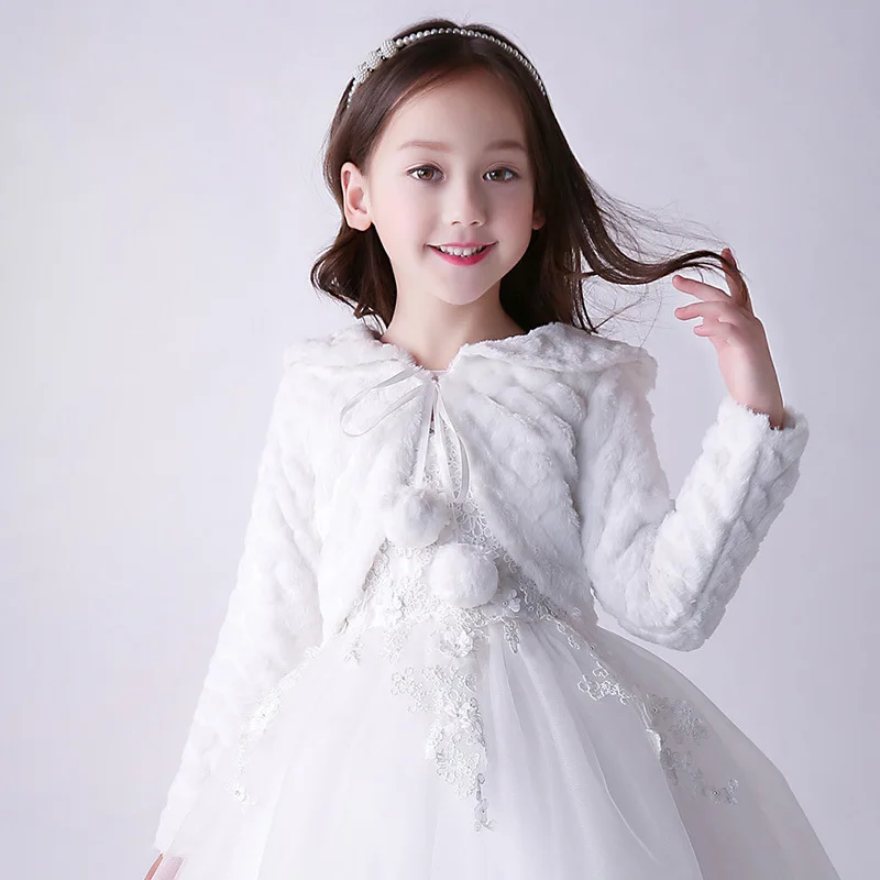 

Korean girls shawl autumn and winter cape cloak plus velvet thick warm jacket with a princess dress shawl
