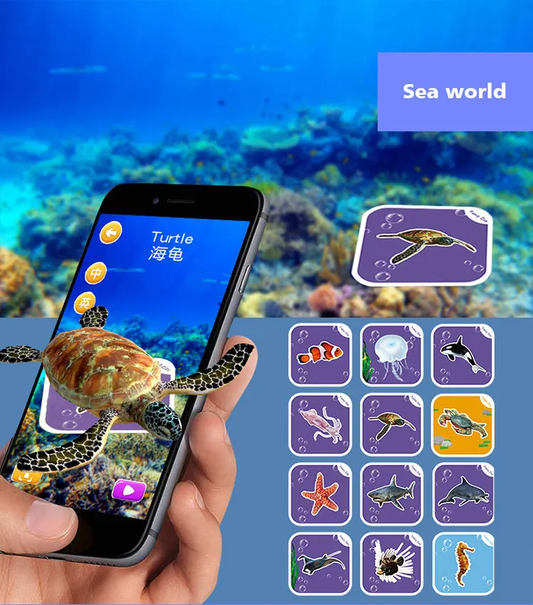 68 шт. Обучающие карты AR дети просветление когнитивные карточки 4D Эффект часов с 13
