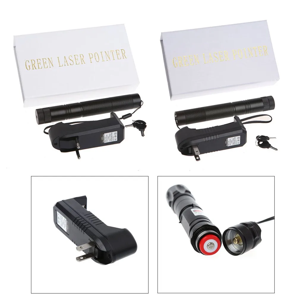 قوية 532nm 009 الأخضر مؤشر ليزر قلم ليزر حرق شعاع مع 18650 شاحن بطارية الاتحاد الأوروبي/الولايات المتحدة التوصيل عالية الجودة C26