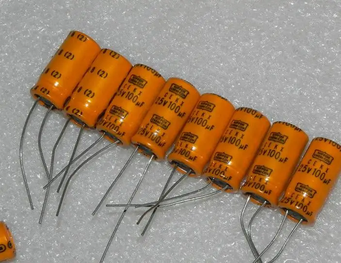 Оригинальный новый 100% KX оранжевый 25v100uf высокотемпературный высокочастотный
