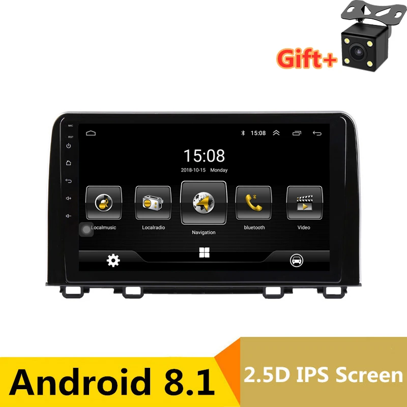 

9" 2.5D IPS Screen Android 8.1 Car DVD GPS For HONDA CRV 2017 audio car radio stereo tape recorder navigator bluetooth wifi