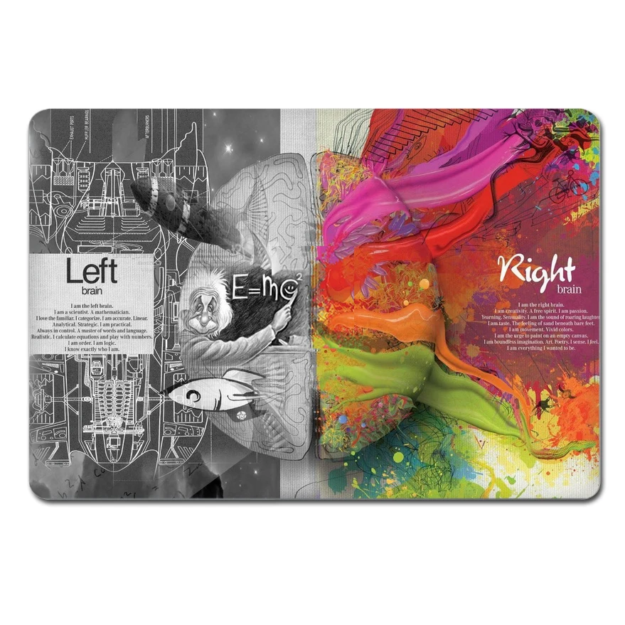 Left and Right Brain Style Vinyl Decal Skin Sticker For Macbook Air 11" 13" Retina Pro 13 15 inch A2159 A2485 A2442 Pro16 A2141