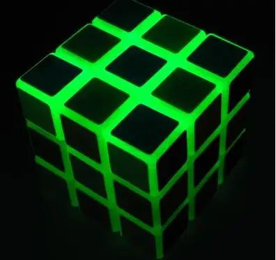 

3x3x3 luminous magic cube transparent magic cube blue professional magic cube set toy leugth freeshipping
