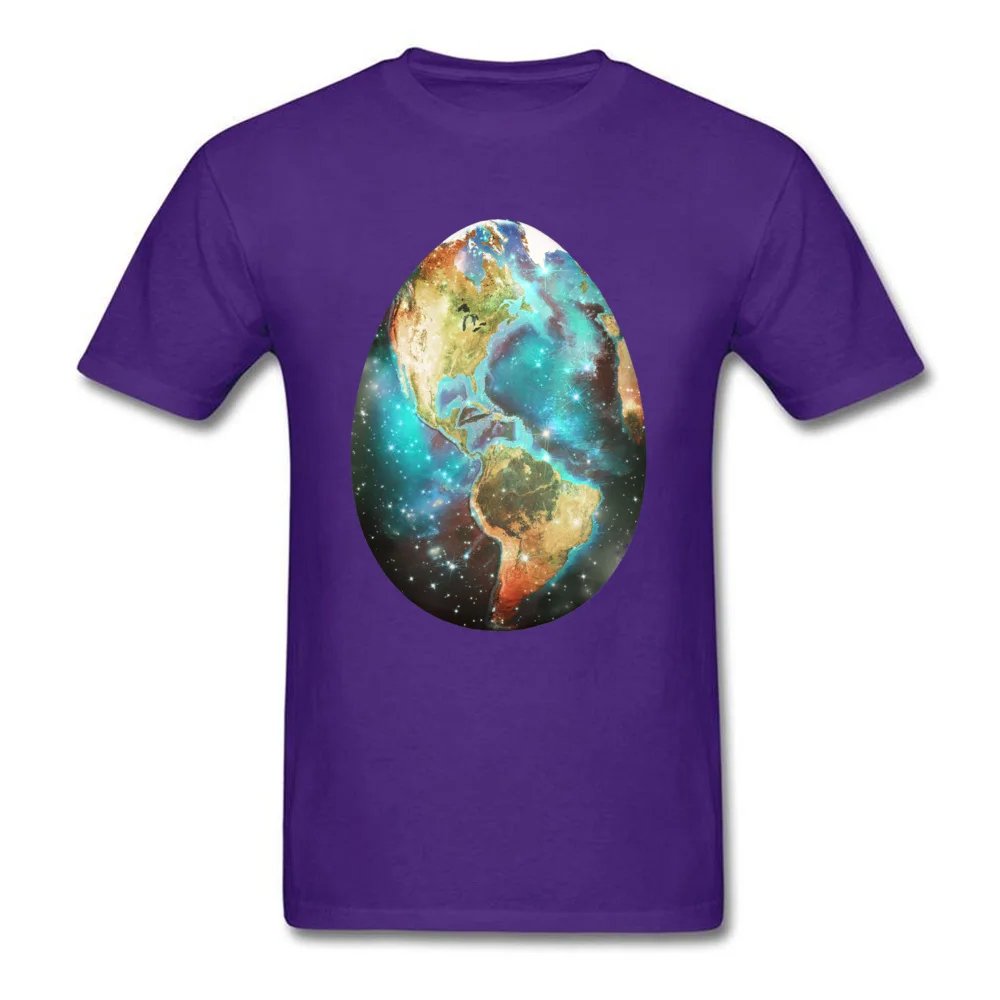 Earthly egg Gift Short Sleeve Tops T Shirt NEW YEAR DAY Crewneck Pure Cotton Youth T Shirt Gift Tops Shirts Retro Earthly egg purple
