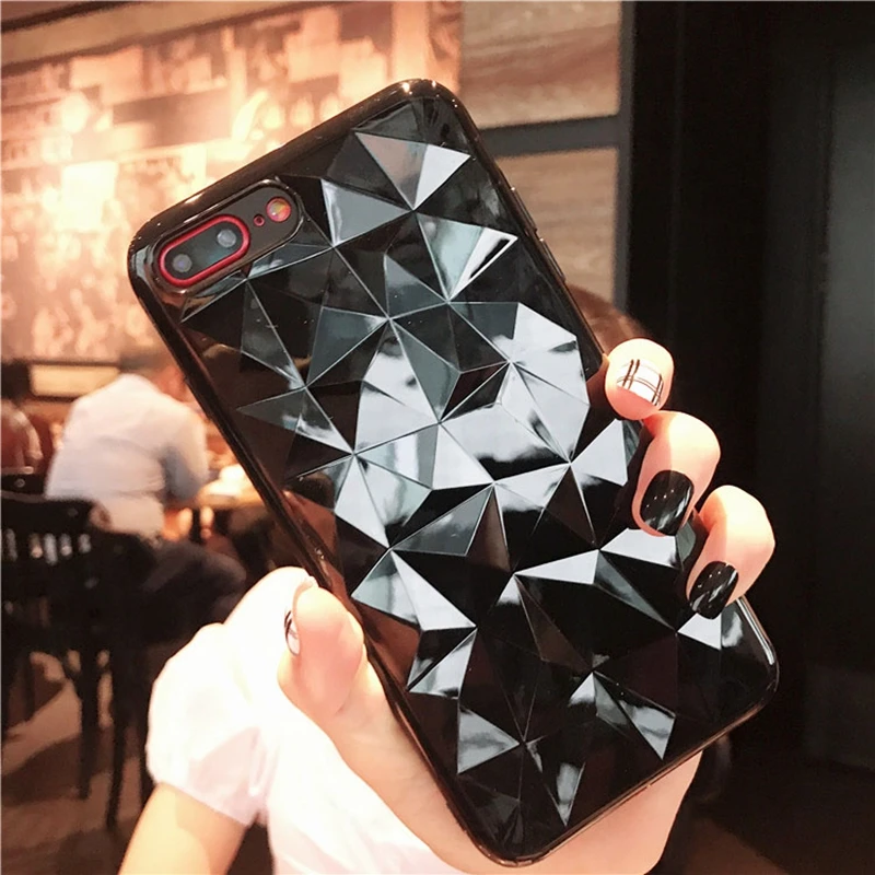 Мягкий Прозрачный 3D чехол с бриллиантами для iphone XS MAX XR X 10 5 SE S 6 7 6s 8 Plus Силиконовый