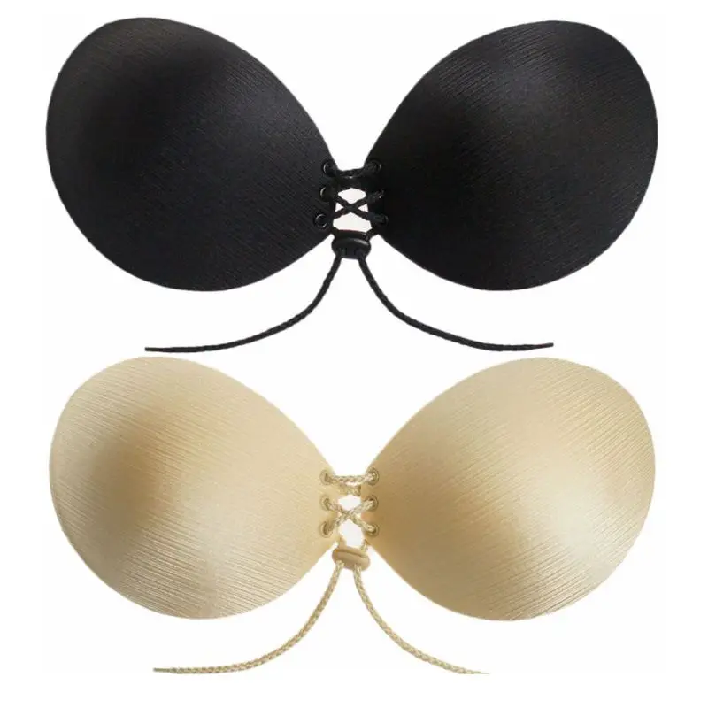 Women Bralette Fashion Strapless Silicone Push Up Invisible Bras Self-Adhesive Seamless Front Closure Sticky Backless Bras Women Bralette Fashion Strapless Silicone Push Up Invisible Bras Self-Adhesive Seamless Front Closure Sticky Backless Bras