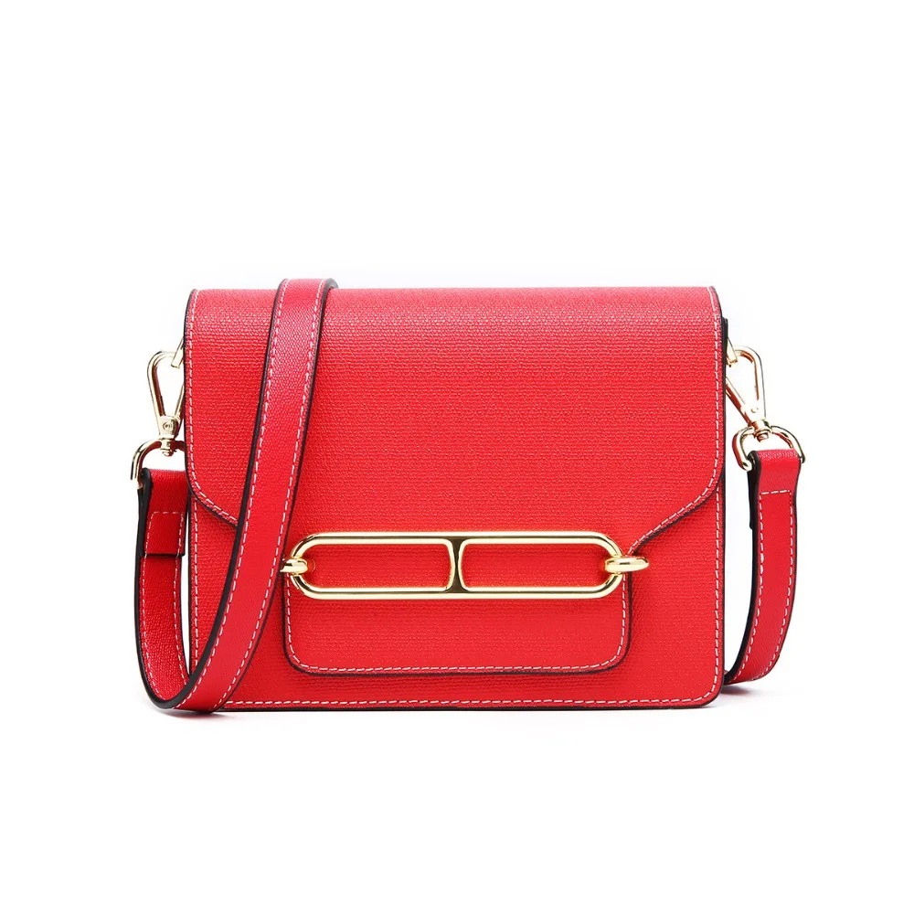 

Women's new cross pattern fashion leather shoulder bag Korean version of the tide wild cross section leather diagonal small squa