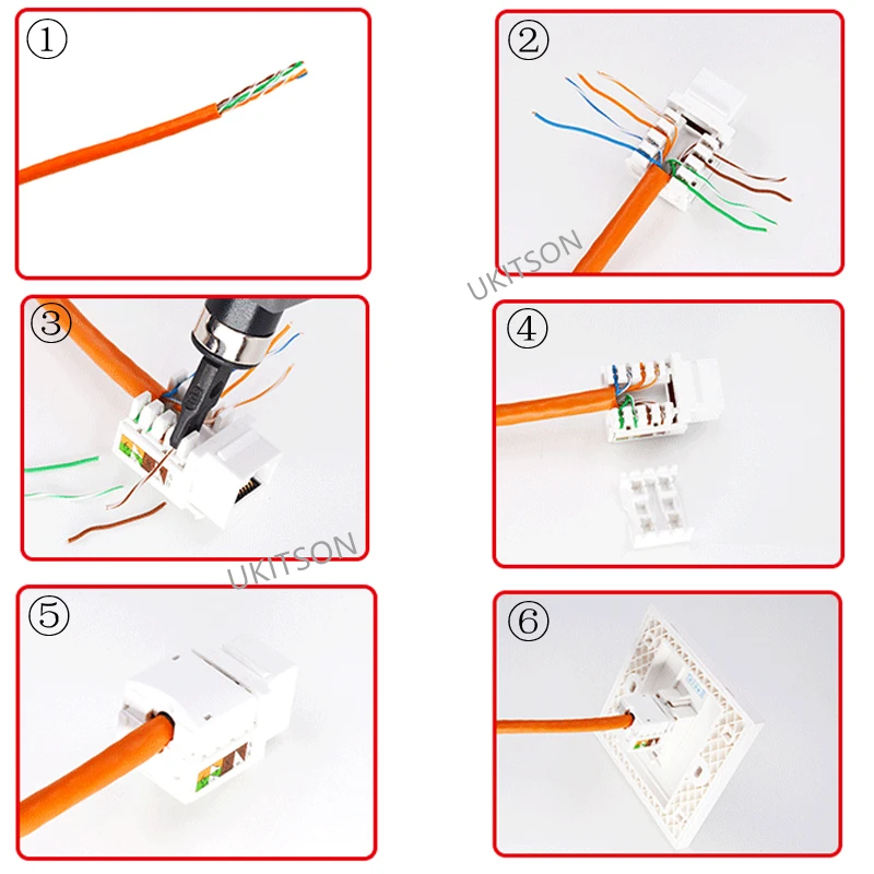 Line Type 4 Ports CAT6 rj45 wall panel pic 3