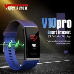 VERYFiTEK V10Pro Цвет Экран умный браслет часы крови Давление кислорода IP67 монитор сердечного ритма Фитнес браслет Smart Band