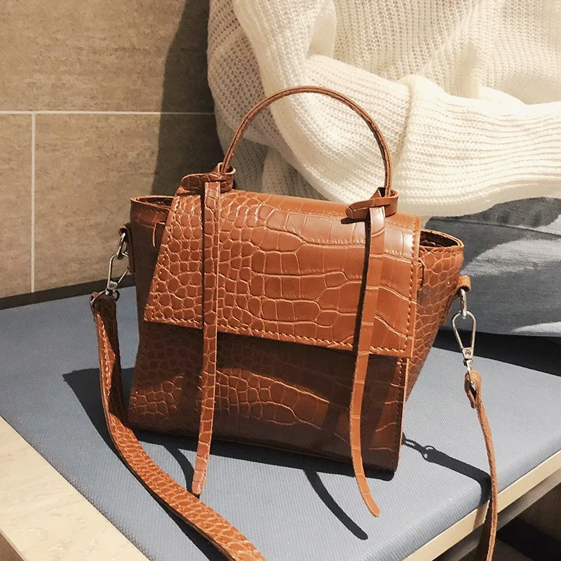 

European Fashion Female Big Tote bag New Quality PU Leather Women's Handbag Crocodile Pattern Shoulder Messenger Bags