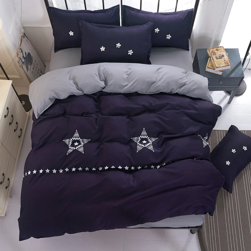 Sale Biref Geometric Pentagram Cute Boy Bedding Sets Duvet Covers