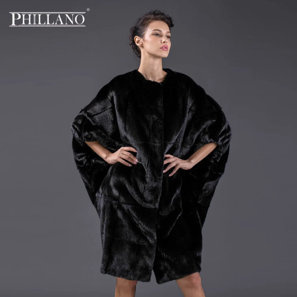 PHILLANO 2016 Женское Зимнее Пальто Рукав летучая мышь С О образным вырезом Элегантная