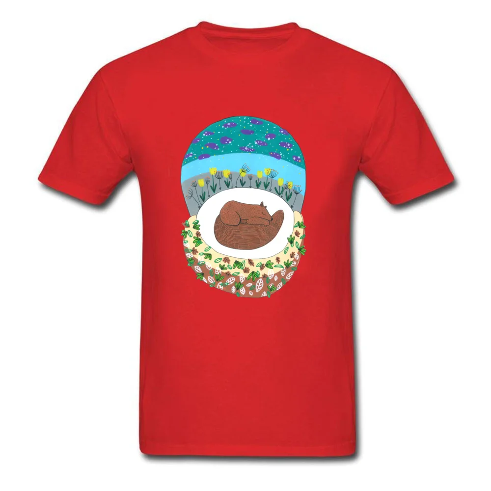Casual Bear Under The Stars T-shirts Oversized ostern Day Short Sleeve O-Neck Tops T Shirt Pure Cotton Mens Europe T-shirts Bear Under The Stars red