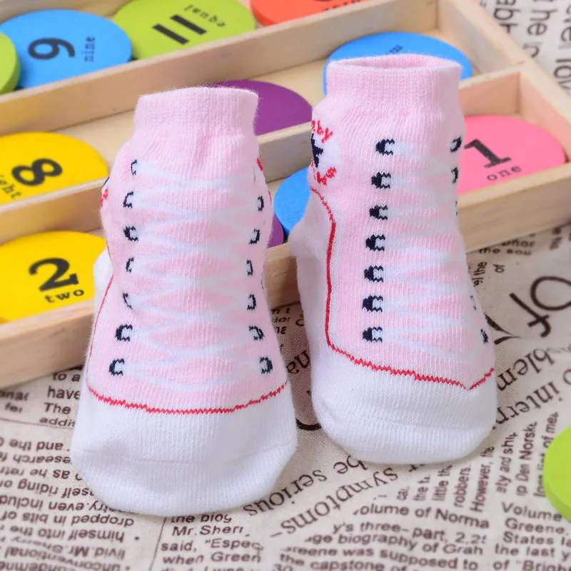 

1 Pair Autumn Winter Infant Cotton Socks Soft Non-slip Newborn 0-12 Months Baby Boys Girls Sock BHD2