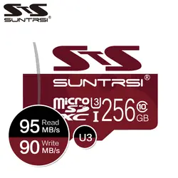 Suntrsi Micro SD Card 16 ГБ, 32 ГБ, 64 ГБ карты памяти для смартфонов высокого Скорость карты памяти U3 Class 10 256 GB Mini SD карты Бесплатная доставка