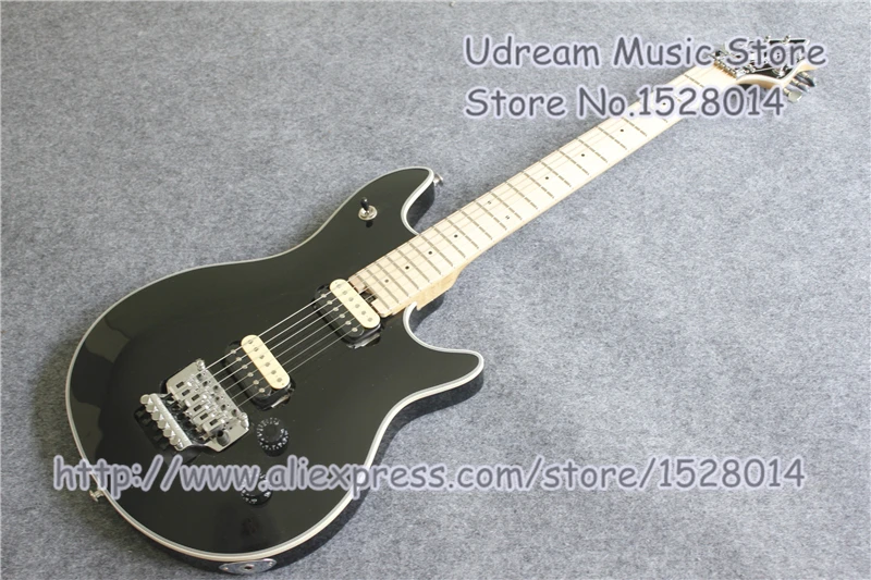 

High Quality Glossy Black Finish Suneye Wolfgang EVH Electric Guitar With Maple Fretboard Free Shipping