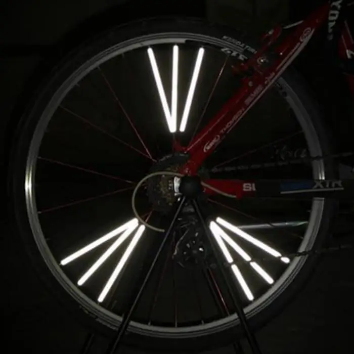 Новый 72 шт. DIY велосипед Светоотражающие палочки колесо горного велосипеда обода безопасности мегафон трубка для езды