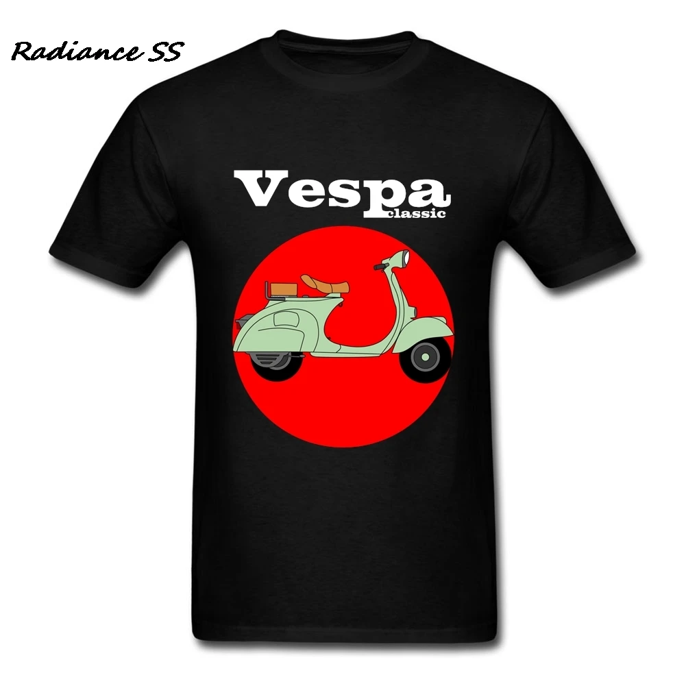 Мужские классические футболки с коротким рукавом Vespa недорогие повседневные