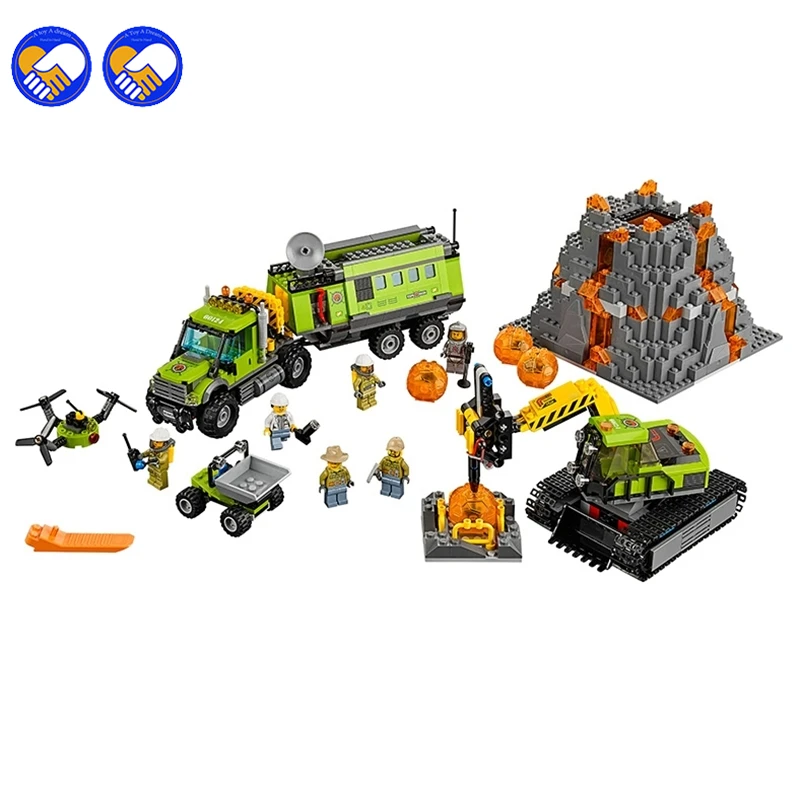 

A toy A dream 10641 Bela City Series Volcano Exploration Base Geological Prospecting Building Block Bricks Toys Gift For 60124