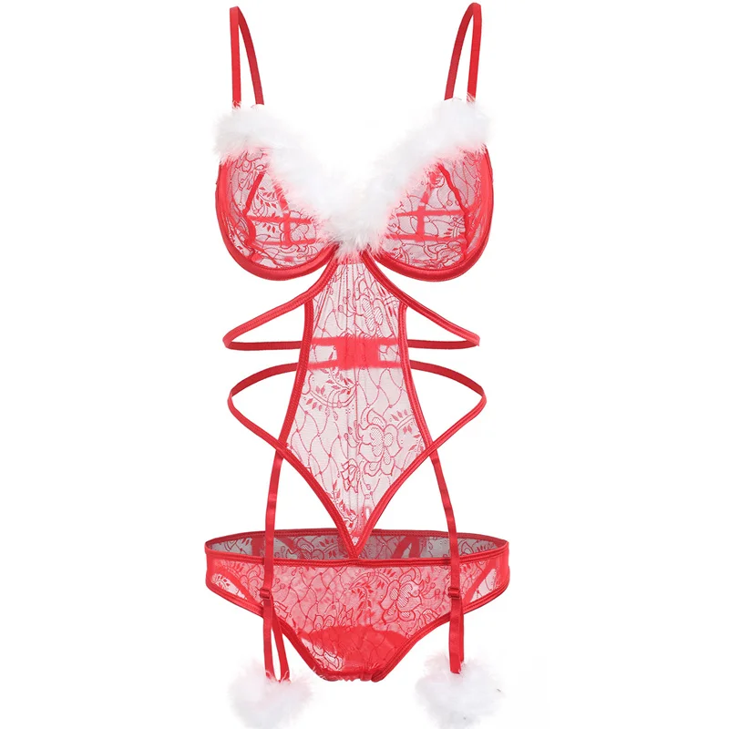 Women Hot Red Sexy Lace Deep V Neck Open Bra Erotic Transparent Lingerie Costumes Underwear Sexy Feather Babydoll Nightwear Women Hot Red Sexy Lace Deep V Neck Open Bra Erotic Transparent Lingerie Costumes Underwear Sexy Feather Babydoll Nightwear