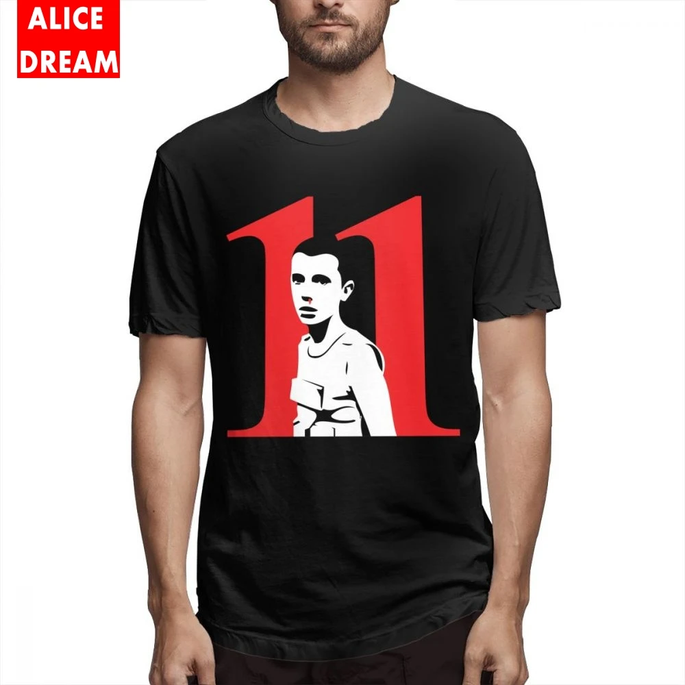 Men's Quality T shirt Stranger Things Mike Dustin Lucas Player Eleven Tee Shirt Harajuku Camiseta Crewneck Plus Size | Мужская