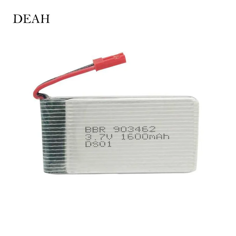 

7.4V 1600mAh Lipo battery 903462 2S JST SM KET T PLUG For Drone JJRC A6 FT009 RC Boat speedboat 12428 903462 Lipo battery
