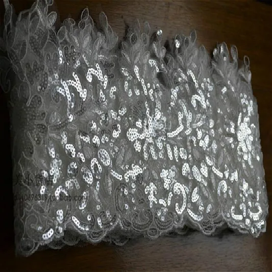 

Paillette Lace Decoration Sequin Lace Trim Wedding Dress Fabric Width 17cm 3M/lot