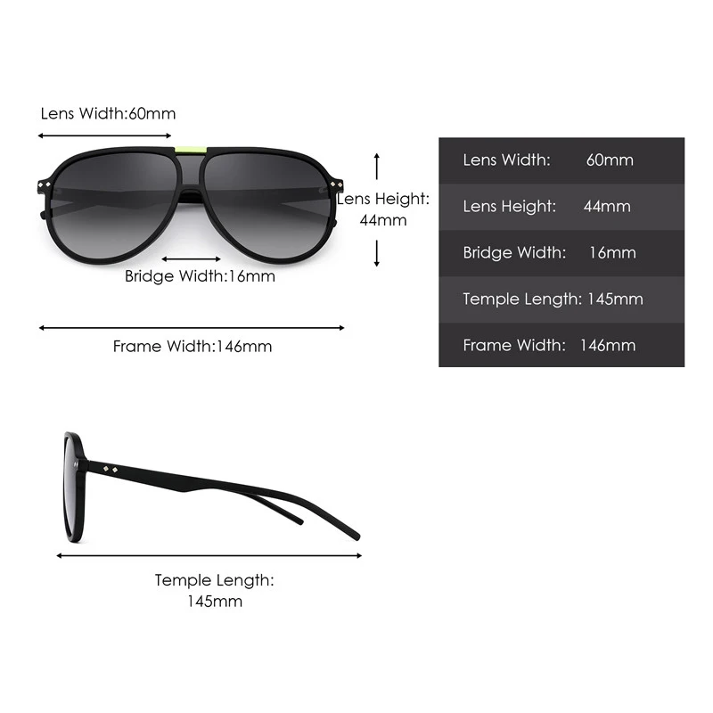 JM Поляризованные, большие солнцезащитные очки для Для мужчин Для женщин большого размера Пластик очки, подходят для вождения, солнцезащитные очки