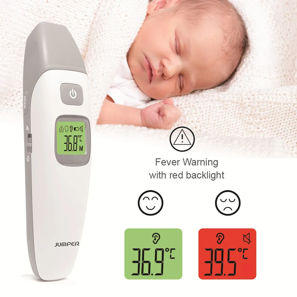 Digital LCD IR Infrared Thermometer Gun Laser Non-contact Baby Forehead Body Surface Eardrum Temperature instruments JPD-FR408 (19)