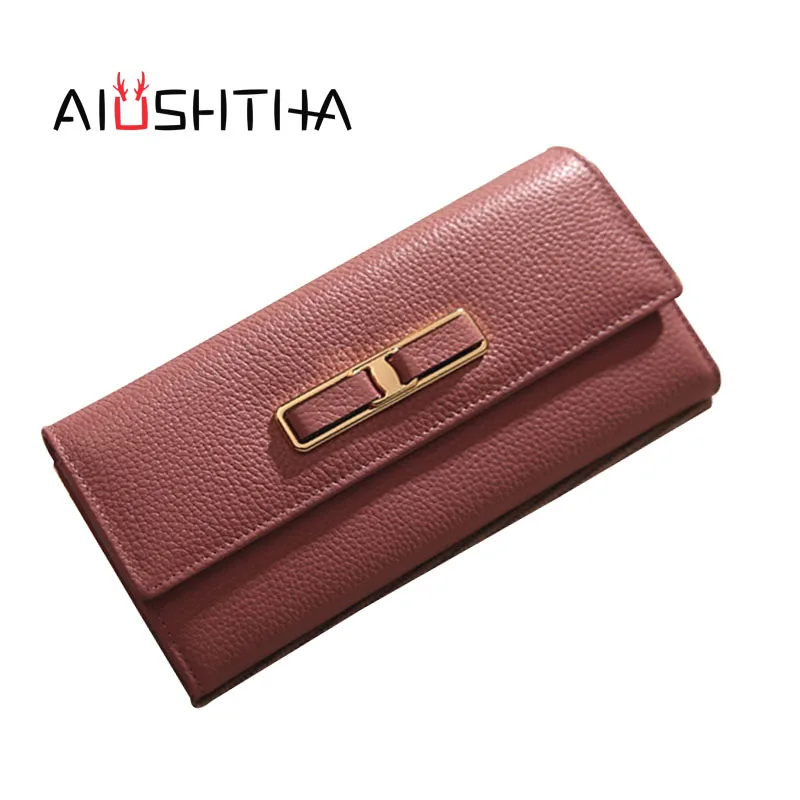 

women wallets genuine leather long wallet phone bag case clutch female coin purse ladies cartrira feminina portefeuille femme