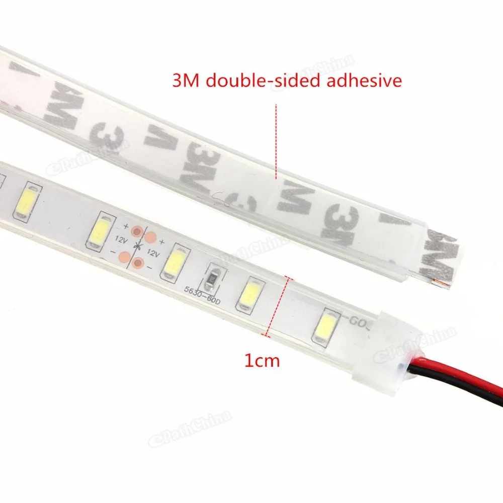 Водонепроницаемый IP65 1 м 5630 SMD 60 Светодиодный Силиконовая полоска светильник