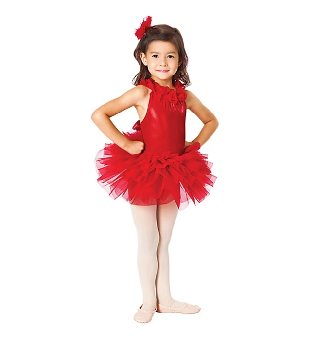

Brand New Ballet dance dress Red color dress Girls Pompon skirt Tutu dress Children dance costumes M-0724