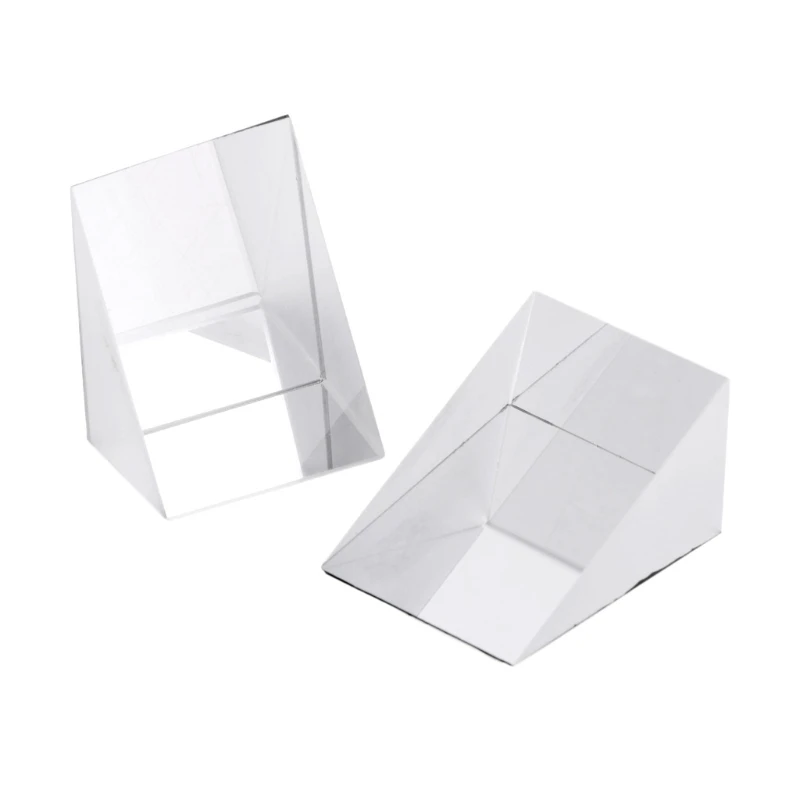 

2PCs 60 degree K9 Optical Glass Right Angle Triangular Internal Reflecting Prism Lens #0616