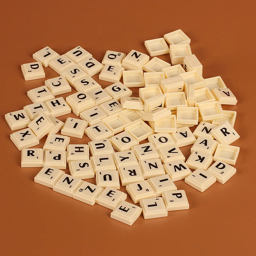Английская французская версия головоломки доска орфография Scrabble Настольная игра Кроссворд орфографическая игра для детские головоломки доска настольная Игра пазл