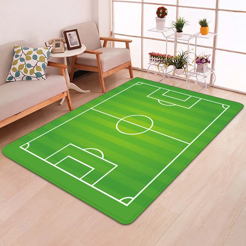 Creative Football Field Print Carpets Tapetes Front Entrance Door Floor Mat Doormat Bape Carpet for Bath Kitchen Toilet