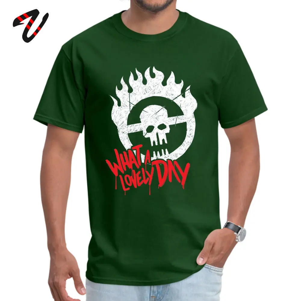 Dominant Man T Shirts Crewneck Short Sleeve Cotton What a Lovely Day T Shirt Leisure T Shirt Top Quality What a Lovely Day 4080 dark