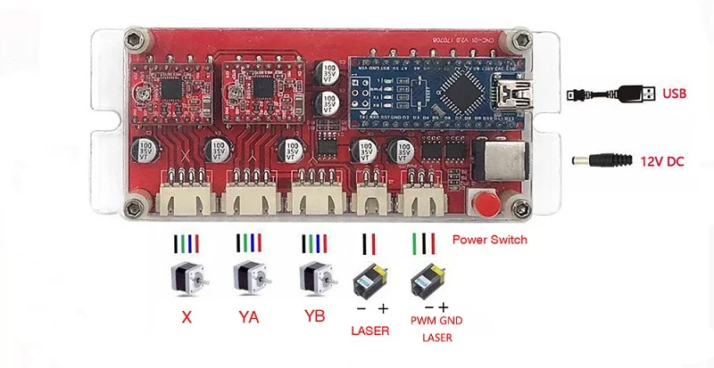 L5 DIY Мини Лазерная резка, гравировальный станок лазерный резак для дерева 500 МВт/2500 мвт/5500 МВт лазерный гравер принтер ШИМ Металлическая стальная маркировка