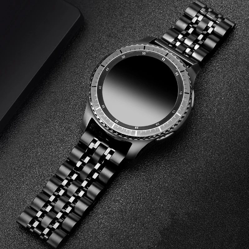 Ремешок из нержавеющей стали для samsung Gear S3 Frontier galaxy watch 46 мм браслет huawei gt 2 amazfit GTR 47