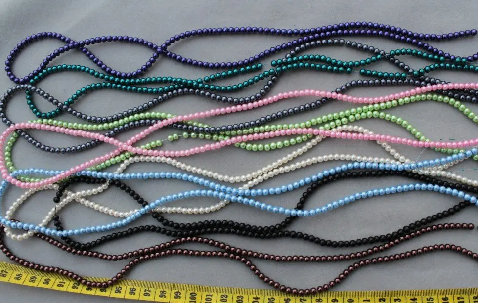 

30 strands (qty 108 each) Glass Pearls mixed Colored 4mm 3000pcs more