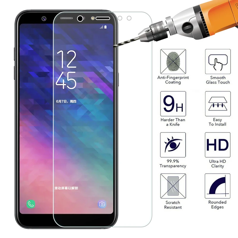 

Transparent Tempered Glass For Samsung Galaxy A6 Plus A9 Star Lite Screen Protector For Samsung A 6Plus A9Star Lite Galaxy Jean