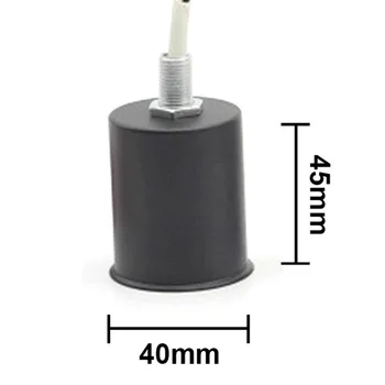 

Retail E27 lamp holder Screw Base Round E27 Retro Ceramic LED Light Bulb Lamp Socket Holder Adapter metal Lamp Holder With Wire