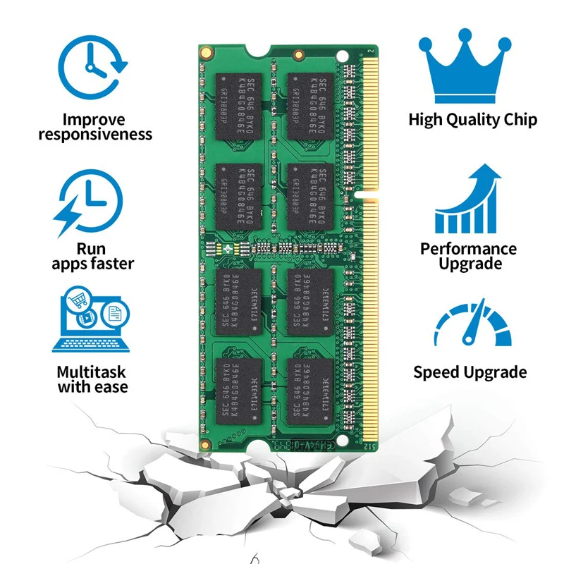 ANKOWALL DDR3 8GB = 4GB+ 4GB 1333 1600 MHz ram SO-DIMM ноутбук память 204pin 1,5 V 2 шт./лот