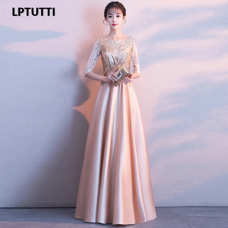 

LPTUTTI Sequin Satin Plus Size New For Women Elegant Date Ceremony Party Prom Gown Formal Gala Luxury Long Evening Dresses 20