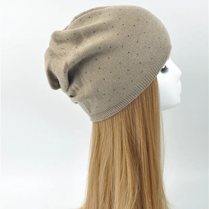 Женские шапки бини на весну и осень, европейские облегающие шапки бини, кашемировые колпачки, новинка, модные шерстяные вязаные шапки для женщин