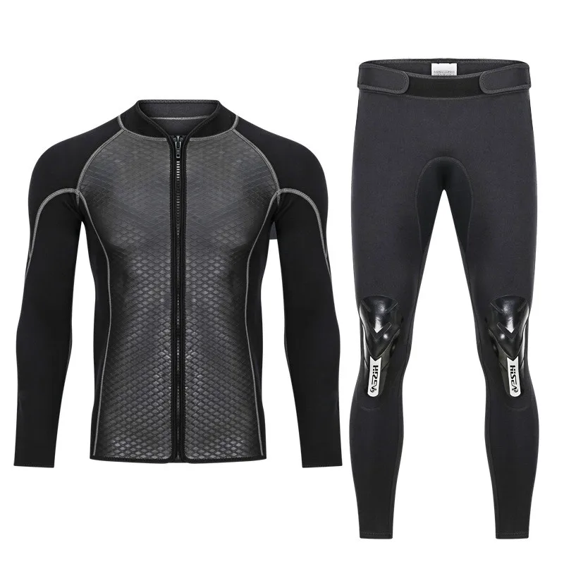 

Hisea 2.5mm Neoprene Diving Jacket 2mm Pants Trousers Wetsuit Wind surfing Shark skin Fishing Snorkeling Elastic Warm Pants